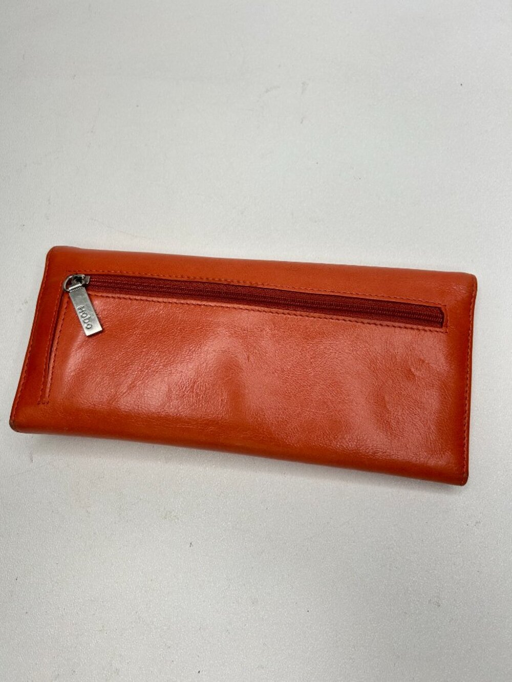 HOBO International SADIE Tangerine Leather TRIFOLD Wallet w/Coin Purse - Picture 2 of 12